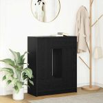 Bufetă cu sertare și uși Stejar negru 73x31x90 cm GartenMobel Dekor