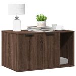 Cutie litieră pisici stejar maro 80x50x45 cm lemn prelucrat GartenMobel Dekor