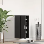 Dulap Pantofi Stejar Negru 32x35x70 cm Lemn prelucrat GartenMobel Dekor