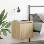 Noptiera montata pe perete Stejar Sonoma 38x34x40 cm GartenMobel Dekor