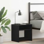 Noptiera stejar negru 40x30x40 cm lemn prelucrat GartenMobel Dekor