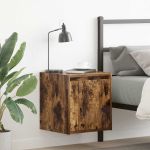 Noptiere montate pe perete 2 buc Stejar afumat 38x34x40 cm GartenMobel Dekor