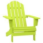 Scaun de grădină Adirondack, verde, lemn masiv de brad GartenMobel Dekor