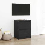 Dulap TV negru 40x35x54 cm din lemn prelucrat GartenMobel Dekor