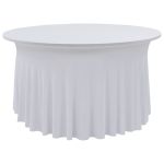 Huse elastice masă lungi, 2 buc., alb, 150 x 74 cm GartenMobel Dekor