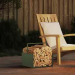 Suport pentru lemne de foc Verde măsline Oțel laminat la rece GartenMobel Dekor