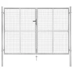 Poartă de grădină, argintiu, 306 x 225 cm, oțel galvanizat GartenMobel Dekor