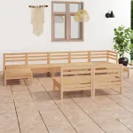 Set mobilier de grădină, 9 piese, lemn masiv de pin GartenMobel Dekor
