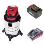 Aspirator industrial, 20V Li-ion, cu acumulator 4 Ah, incarcator, 20 L, umed/uscat, Worcraft GartenVIP DiyLine