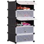 Dulap modular pentru depozitare incaltaminte, Mufart, plastic, 5 compartimente, 37x49x93 cm GartenVIP DiyLine