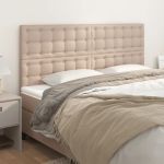 Tăblii de pat 4 buc, cappuccino 80x5x78/88 cm piele ecologică GartenMobel Dekor