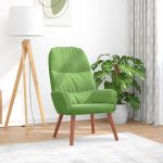 Scaun de relaxare, verde deschis, catifea GartenMobel Dekor