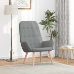 Scaun de relaxare, gri deschis, material textil GartenMobel Dekor