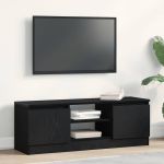 Dulap TV Stejar Negru 102x30x36 cm Lemn prelucrat GartenMobel Dekor
