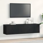 Dulap TV Stejar negru 120x30x30,5 cm Lemn prelucrat GartenMobel Dekor