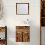 Set mobilier de baie, 2 piese, lemn vechi, lemn prelucrat GartenMobel Dekor