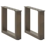 Picioare pentru masă cafea în formă U 2 buc Oțel natural Oțel GartenMobel Dekor