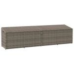 Cutie de depozitare de grădină gri 220x50x58 cm Poly Ratan GartenMobel Dekor
