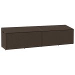 Cutie de depozitare de grădină maro 220x50x58 cm Poly Ratan GartenMobel Dekor