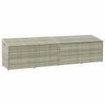 Cutie de depozitare grădină gri deschis 220x50x58 cm Poly Ratan GartenMobel Dekor