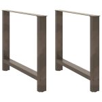 Picioare măsuță de cafea Oțel natural 2 buc 90x(72-73) cm Oțel GartenMobel Dekor