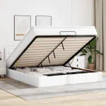 Pat otoman cu saltele și LEDs, 160x200cm, piele ecologică GartenMobel Dekor