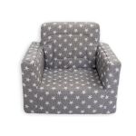 Fotoliu din burete pentru copii MyKids Stelute Gri GreatGoods Plaything