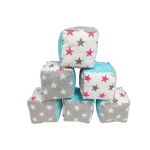 Set 6 cuburi de joaca textile MyKids 10x10 cm GreatGoods Plaything