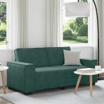 Canapea cu 2 locuri, verde închis, 140 cm, catifea GartenMobel Dekor