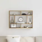 Raft de perete, stejar artizanal, 75x16x55 cm, lemn prelucrat GartenMobel Dekor