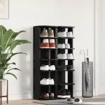 Pantofare, 2 buc., stejar negru, 25x27x102 cm, lemn prelucrat GartenMobel Dekor