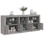 Servantă cu lumini LED, gri sonoma, 162x37x67 cm GartenMobel Dekor