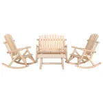 Set mobilier de grădină, 4 piese, lemn masiv de molid GartenMobel Dekor
