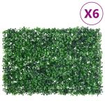  Gard din frunze de arbust artificiale, 6 buc., verde, 40x60 cm GartenMobel Dekor
