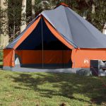 Cort de familie Tipi pentru 8 persoane gri impermeabil GartenMobel Dekor