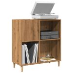 Dulap discuri stejar artizanal 84,5x38x89 cm lemn prelucrat GartenMobel Dekor