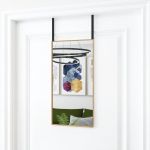 Oglindă pentru ușă, auriu, 30x60 cm, sticlă și aluminiu GartenMobel Dekor