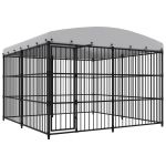 Padoc pentru câini de exterior, cu acoperiș, 300 x 300 x 210 cm GartenMobel Dekor
