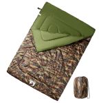 Sac de dormit dublu cu perne de camping, adulți, 3-4 anotimpuri GartenMobel Dekor