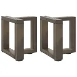 Picioare pentru masă cafea în formă T 2 buc Oțel natural Oțel GartenMobel Dekor