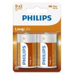 BATERIE LONGLIFE R20 D BLISTER 2 BUC PHILIPS EuroGoods Quality