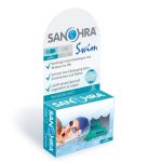 Dopuri de urechi pentru inot, impiedica patrunderea apei in urechi la adulti, reutilizabile, hipoalergenice, albastre, SANOHRA Swim Children SafetyCare