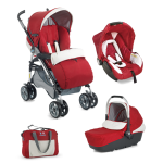 Carucior 3 in 1 Plebani D1 Trio-rosu FitLine Training