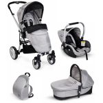 Carucior reversibil 3 in 1 P4 Trio-argintiu FitLine Training