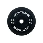Greutate Bumper Plate SPORTMANN - 25 kg / 51 mm - Negru FitLine Training