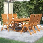 Set mobilier de grădină, 7 piese, lemn masiv de acacia GartenMobel Dekor