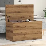 Cufăr depozitare, stejar artizanal, 84x42x46 cm, lemn prelucrat GartenMobel Dekor