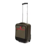 Troler Ella Icon Shadow cu 2 roti, Textil, 40x30x20 cm, Kaki ComfortTravel Luggage