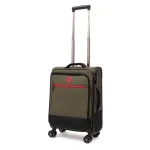 Troler Ella Icon Shadow cu 4 roti duble, Textil, 55x36x21 cm, Kaki ComfortTravel Luggage