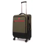 Troler Ella Icon Shadow cu 4 roti duble, Textil, 67x41x25 cm, Kaki ComfortTravel Luggage